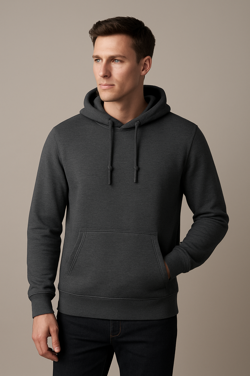 Fleece hooded sweatshirt